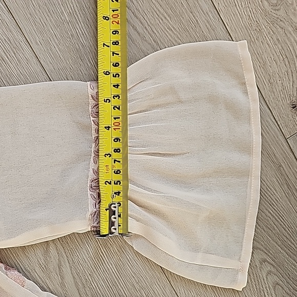 Miss Selfridge Fairycore Whimsical Floral Embroidered Peplum Blouse - Picture 10 of 13